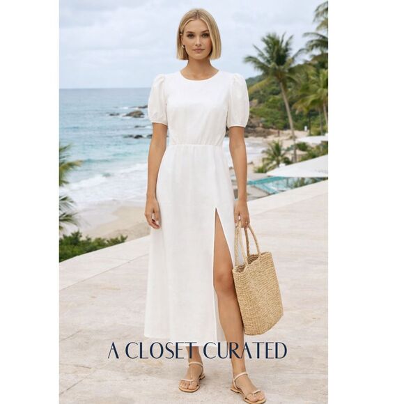 Reformation Dresses & Skirts - Reformation Anneliese Linen Dress 12 White NEW